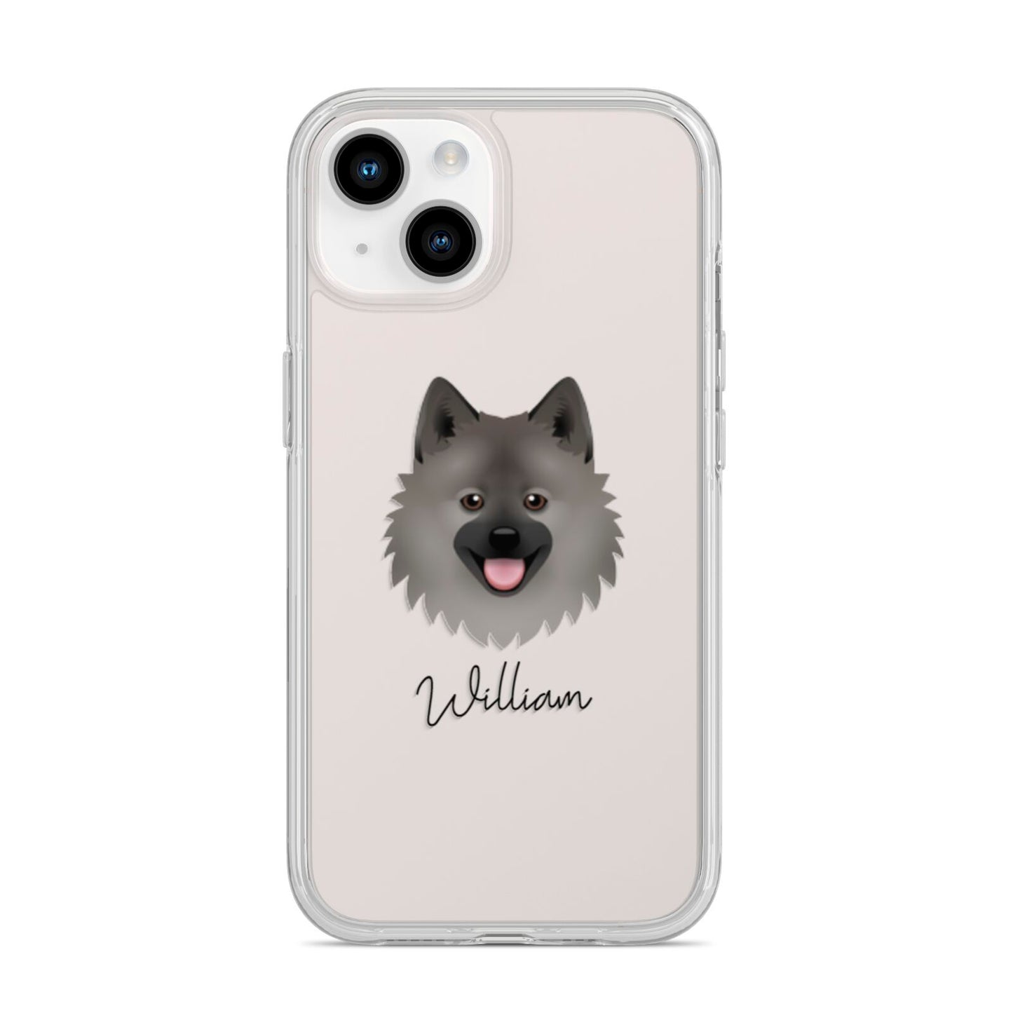 German Spitz Personalised iPhone 14 Clear Tough Case Starlight