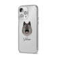 German Spitz Personalised iPhone 14 Pro Max Clear Tough Case Silver Angled Image