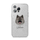 German Spitz Personalised iPhone 14 Pro Max Glitter Tough Case Silver
