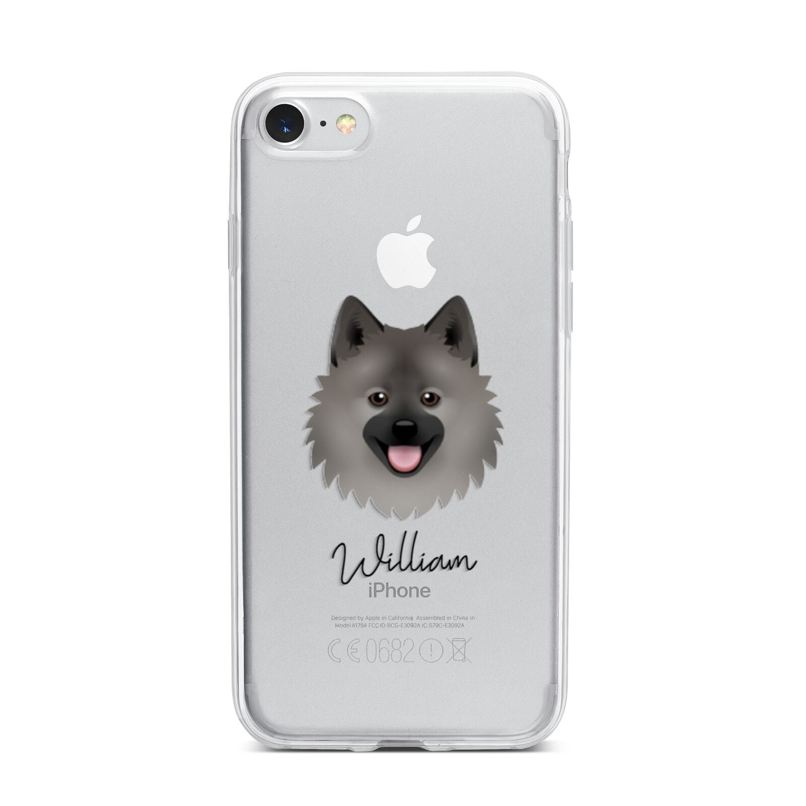 German Spitz Personalised iPhone 7 Bumper Case on Silver iPhone
