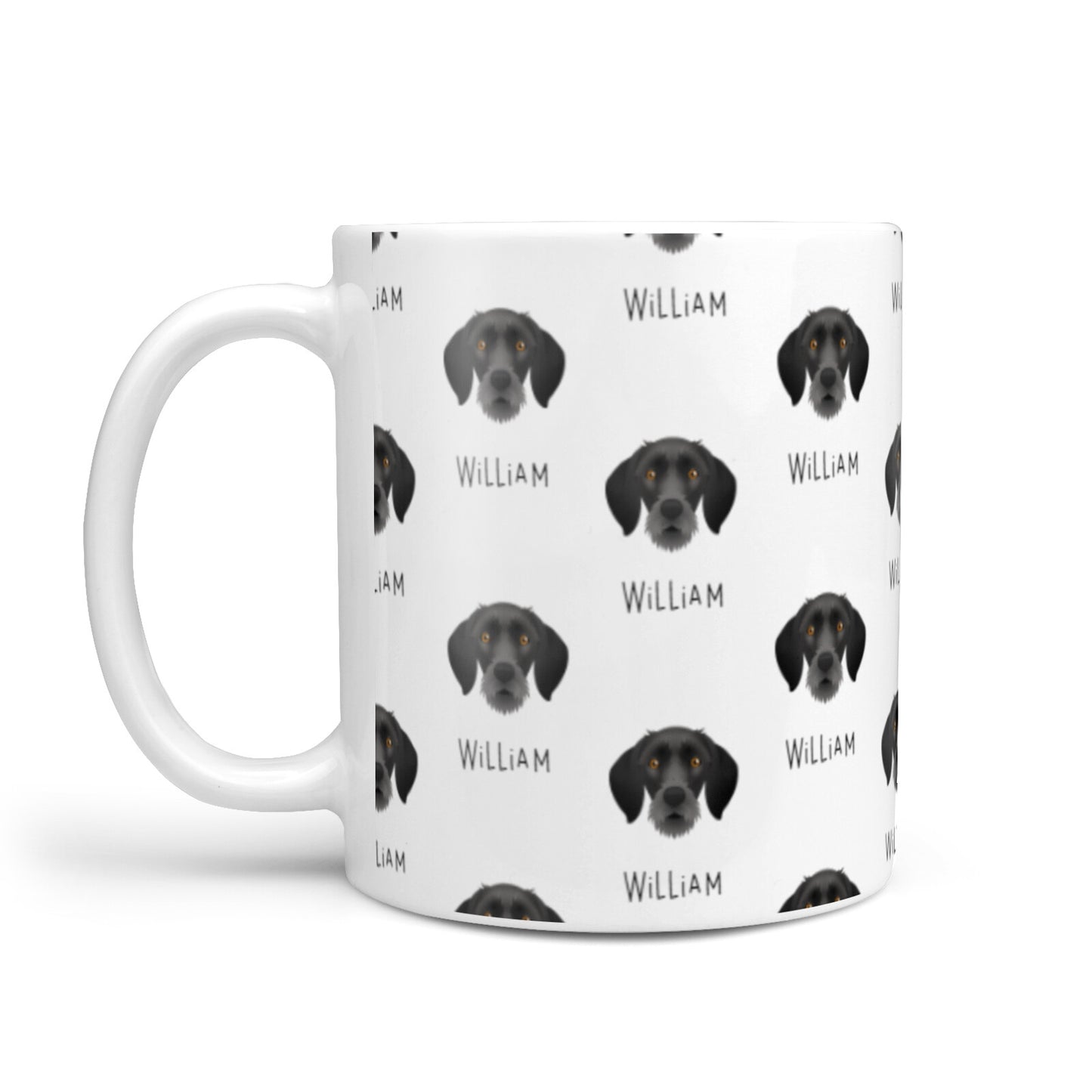German Wirehaired Pointer Icon with Name 10oz Mug Alternative Image 1