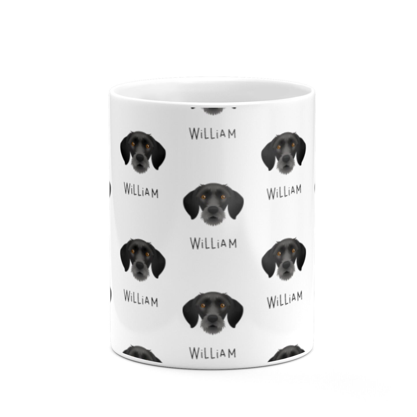 German Wirehaired Pointer Icon with Name 10oz Mug Alternative Image 7