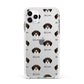 German Wirehaired Pointer Icon with Name Apple iPhone 11 Pro Max in Silver with White Impact Case