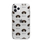 German Wirehaired Pointer Icon with Name Apple iPhone 11 Pro in Silver with Bumper Case