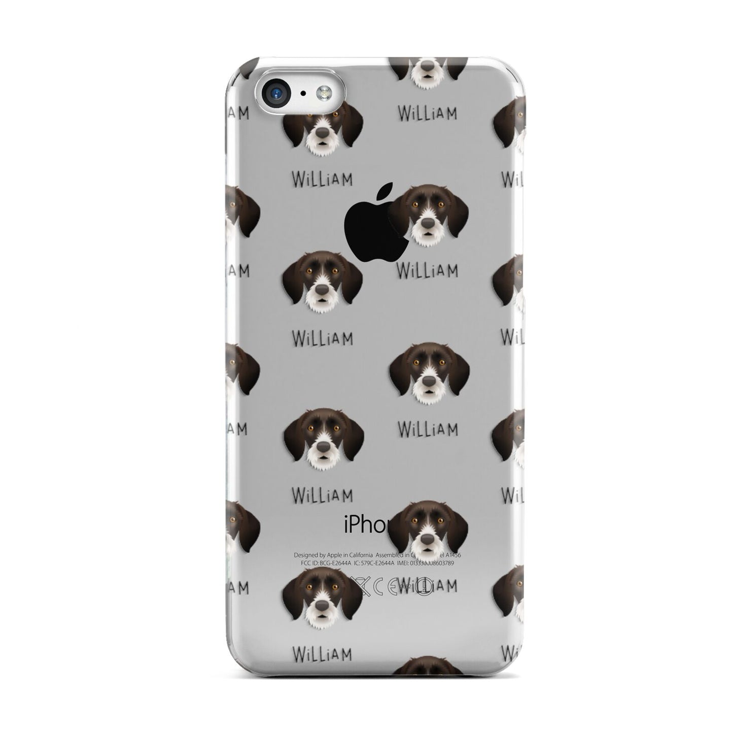 German Wirehaired Pointer Icon with Name Apple iPhone 5c Case