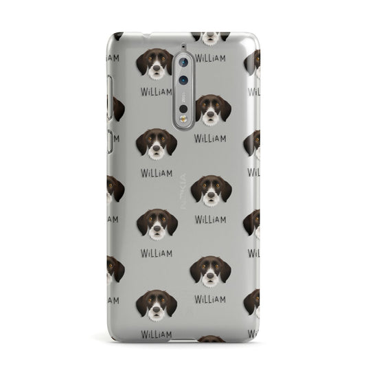 German Wirehaired Pointer Icon with Name Nokia Case