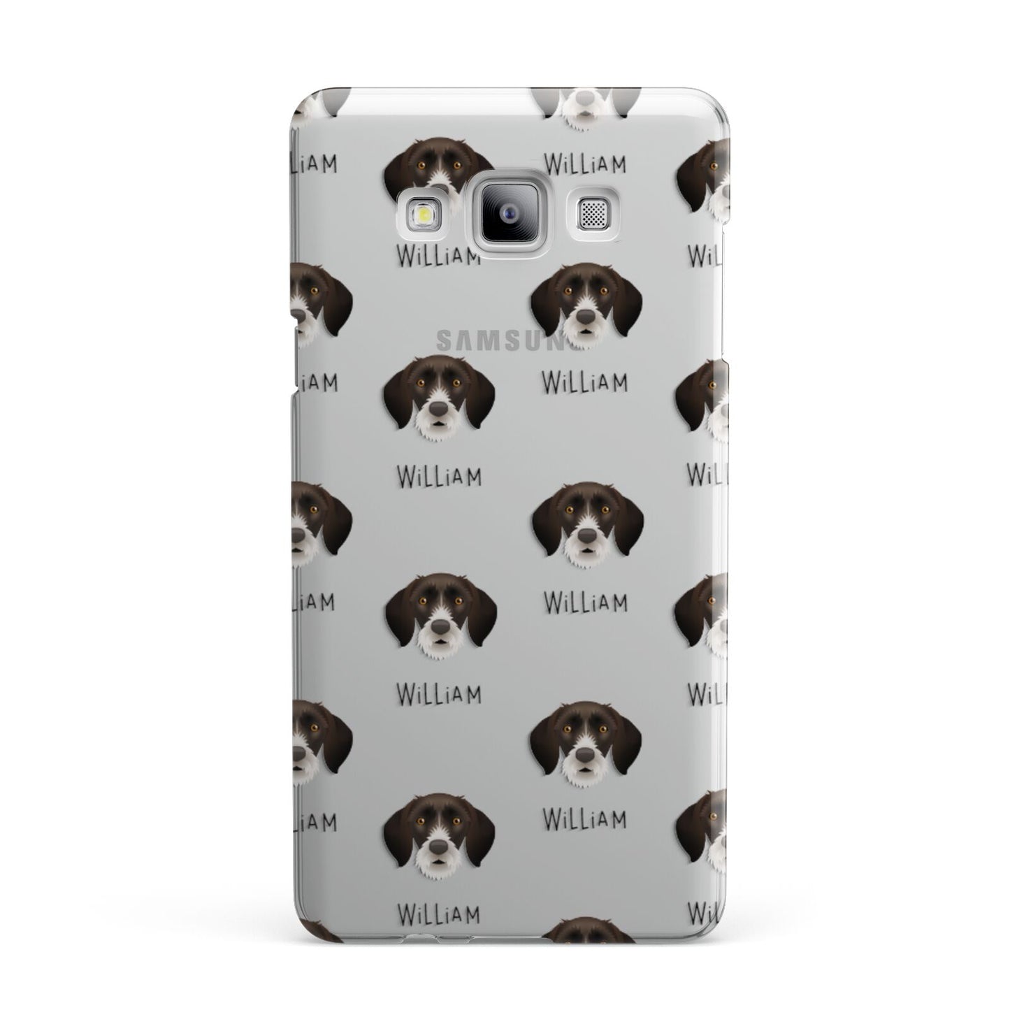 German Wirehaired Pointer Icon with Name Samsung Galaxy A7 2015 Case