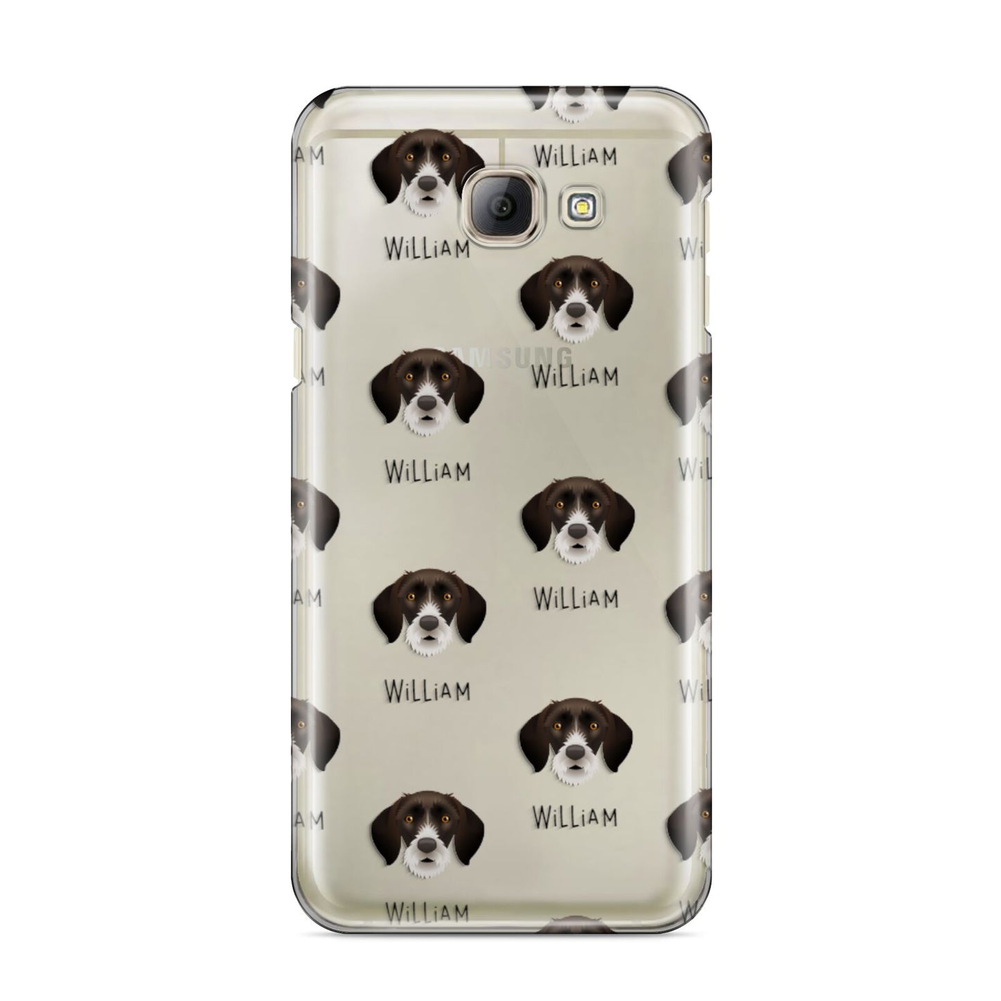 German Wirehaired Pointer Icon with Name Samsung Galaxy A8 2016 Case