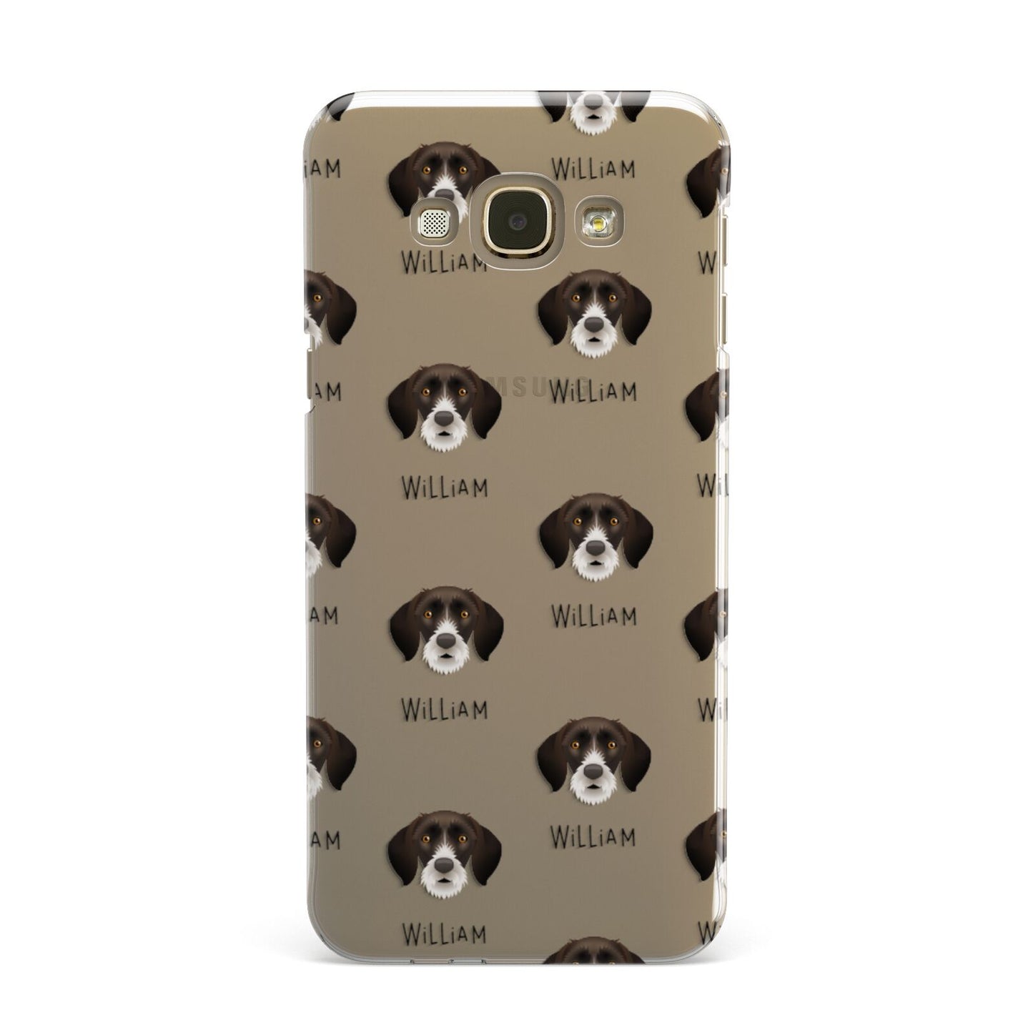 German Wirehaired Pointer Icon with Name Samsung Galaxy A8 Case