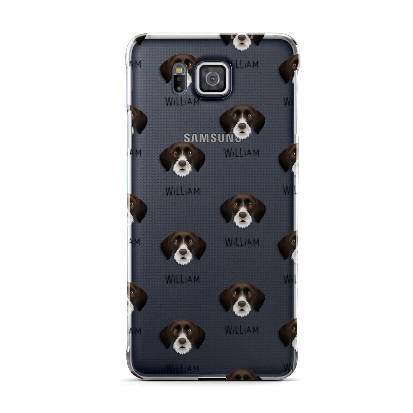 German Wirehaired Pointer Icon with Name Samsung Galaxy Alpha Case