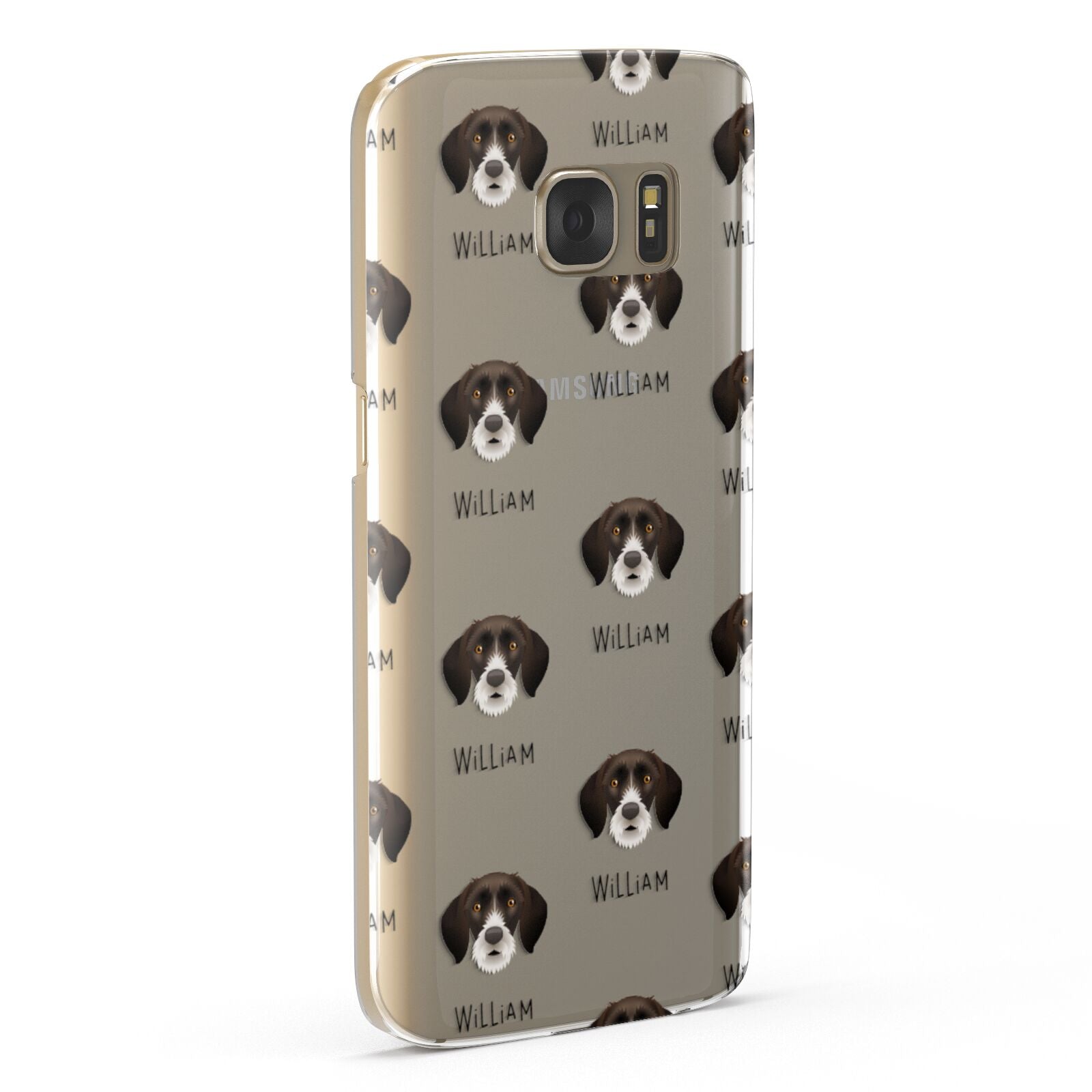 German Wirehaired Pointer Icon with Name Samsung Galaxy Case Fourty Five Degrees