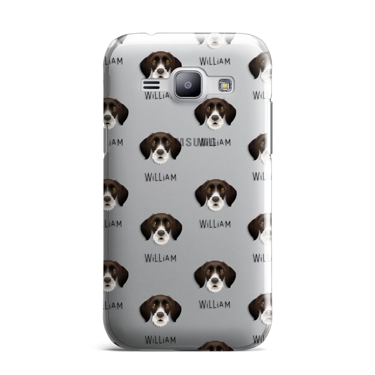 German Wirehaired Pointer Icon with Name Samsung Galaxy J1 2015 Case
