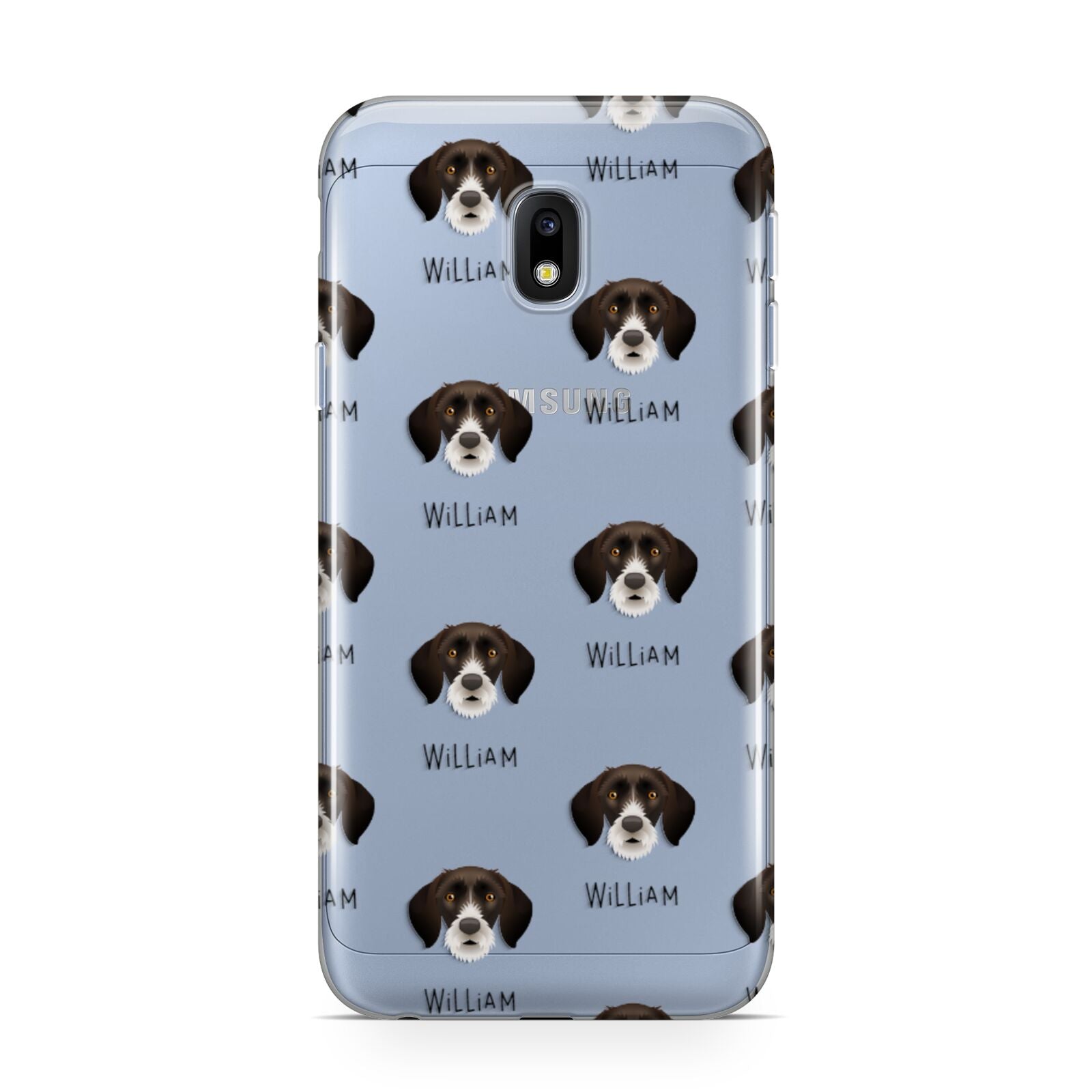 German Wirehaired Pointer Icon with Name Samsung Galaxy J3 2017 Case