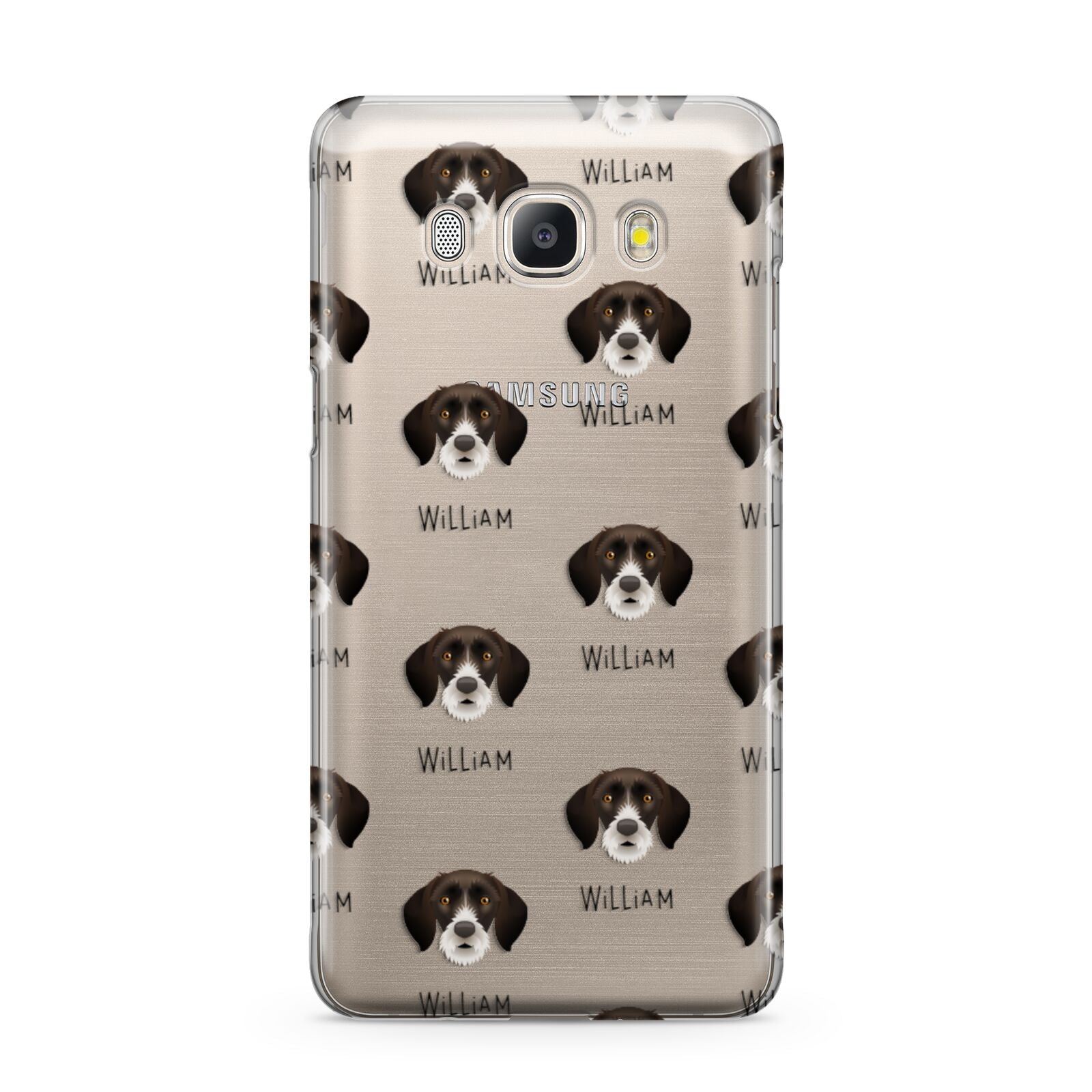 German Wirehaired Pointer Icon with Name Samsung Galaxy J5 2016 Case