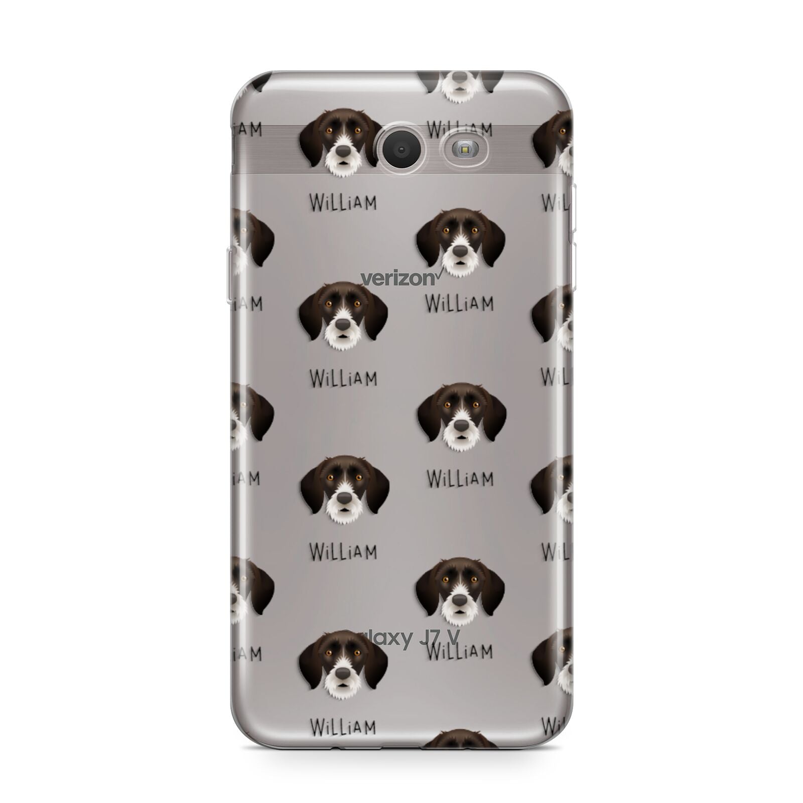 German Wirehaired Pointer Icon with Name Samsung Galaxy J7 2017 Case