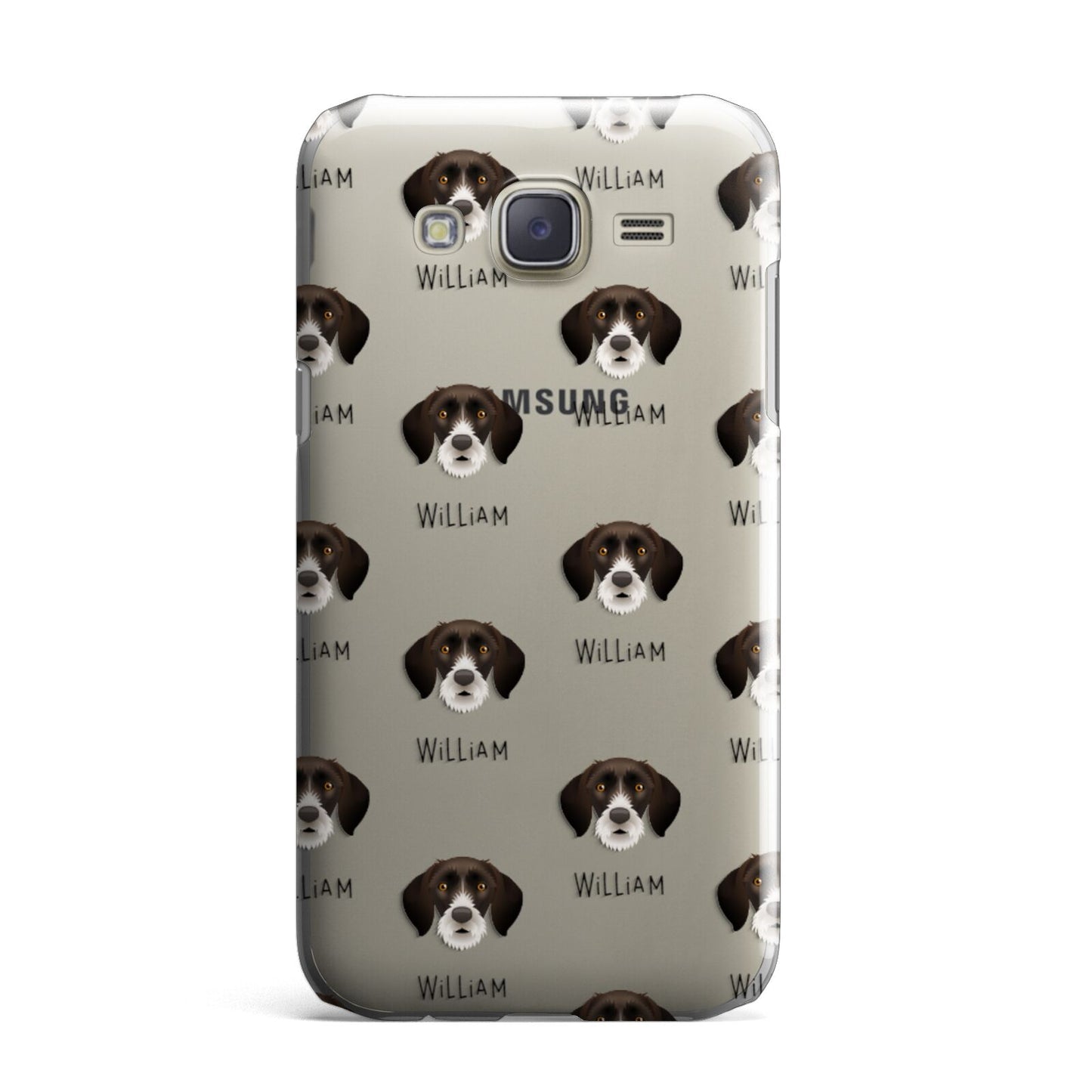 German Wirehaired Pointer Icon with Name Samsung Galaxy J7 Case