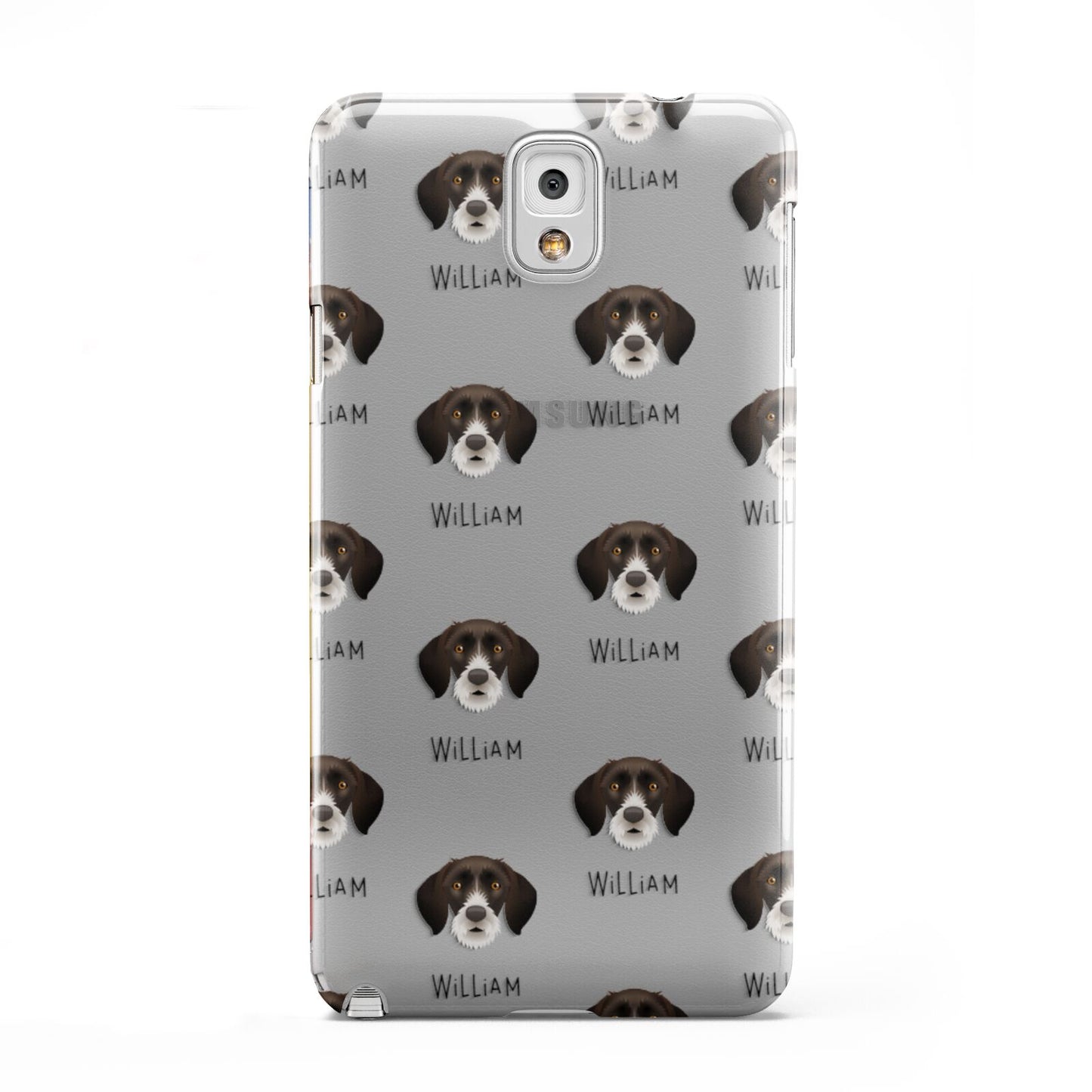 German Wirehaired Pointer Icon with Name Samsung Galaxy Note 3 Case