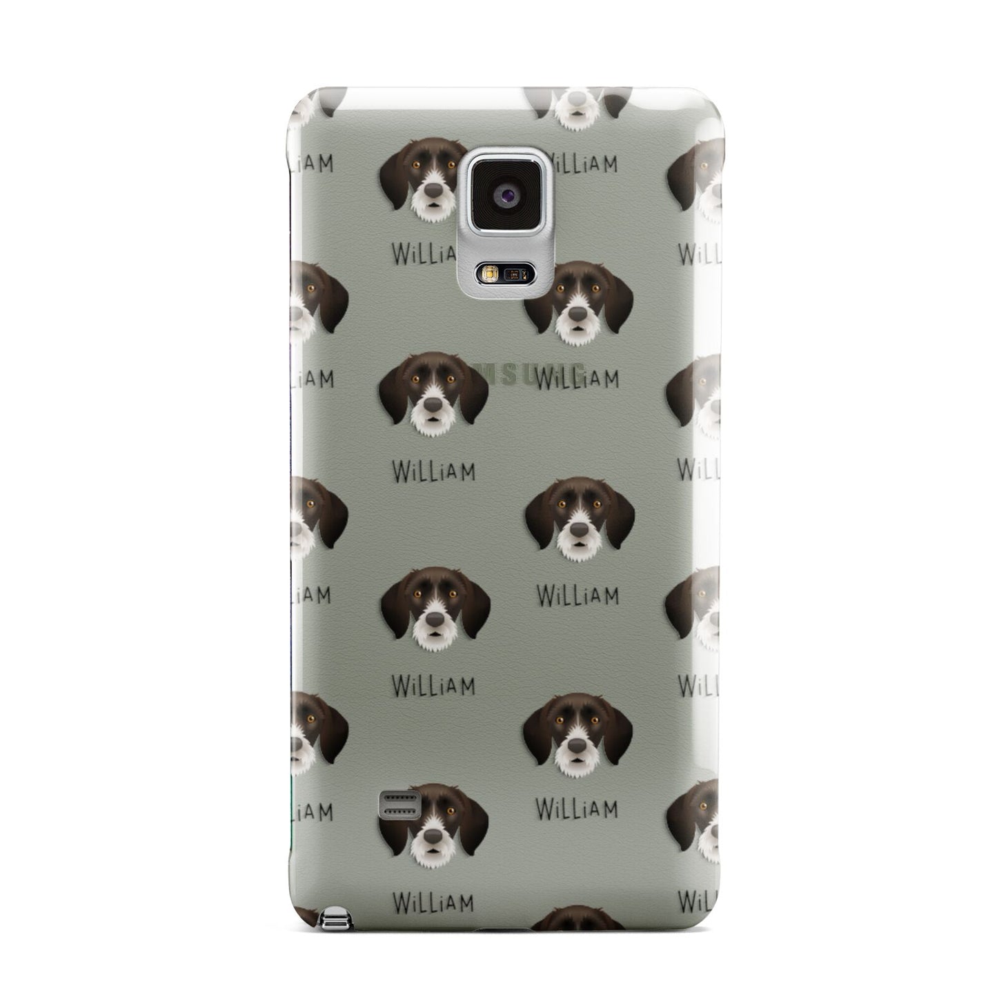German Wirehaired Pointer Icon with Name Samsung Galaxy Note 4 Case