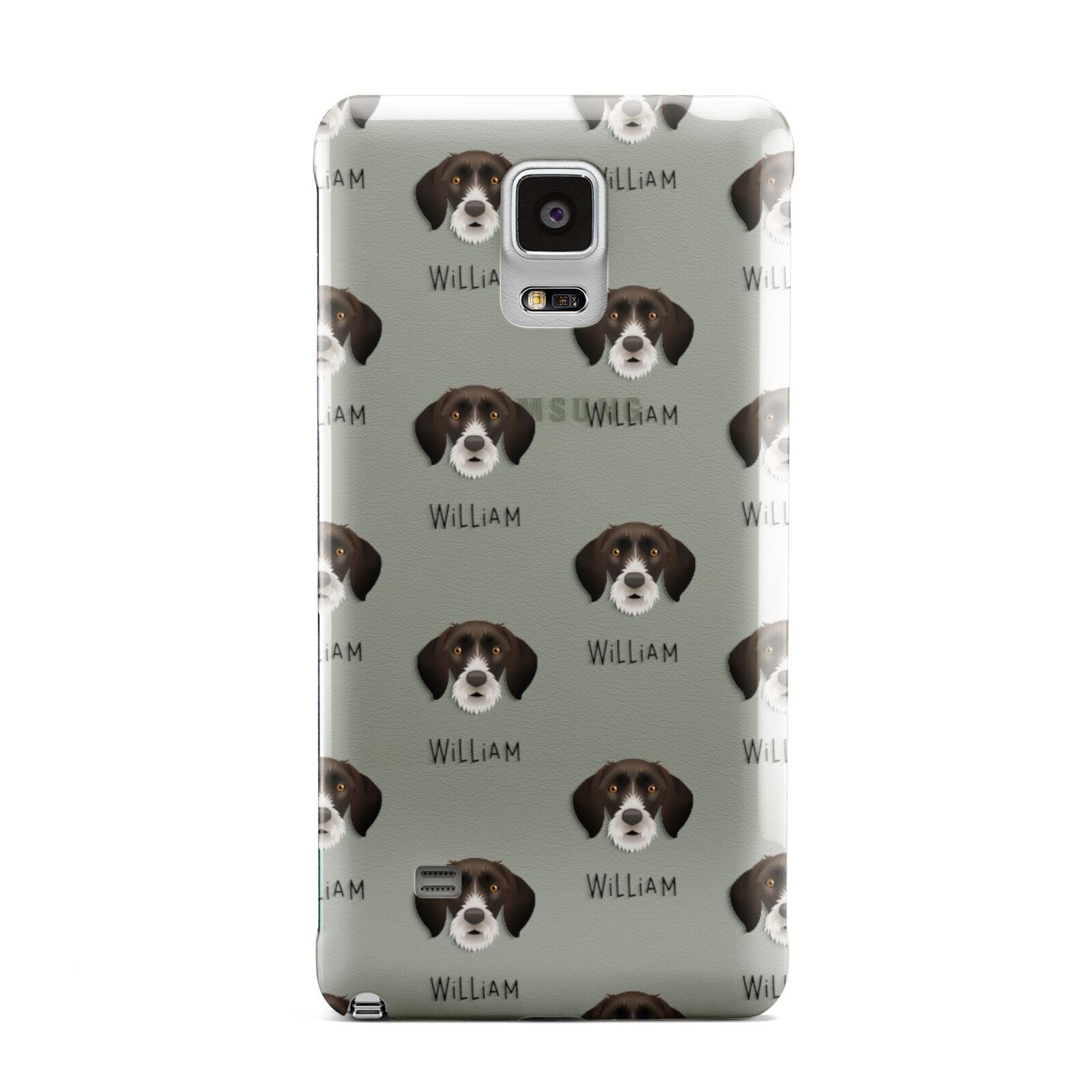 German Wirehaired Pointer Icon with Name Samsung Galaxy Note 4 Case