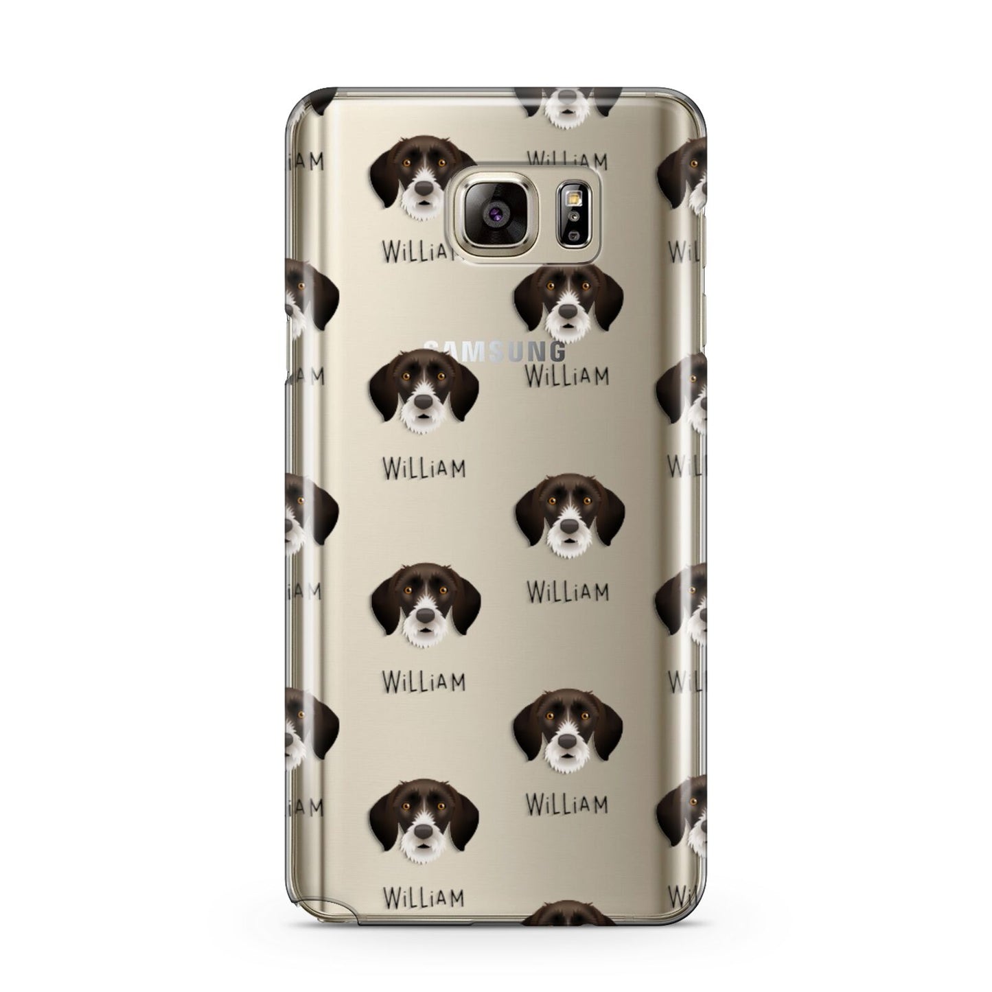 German Wirehaired Pointer Icon with Name Samsung Galaxy Note 5 Case