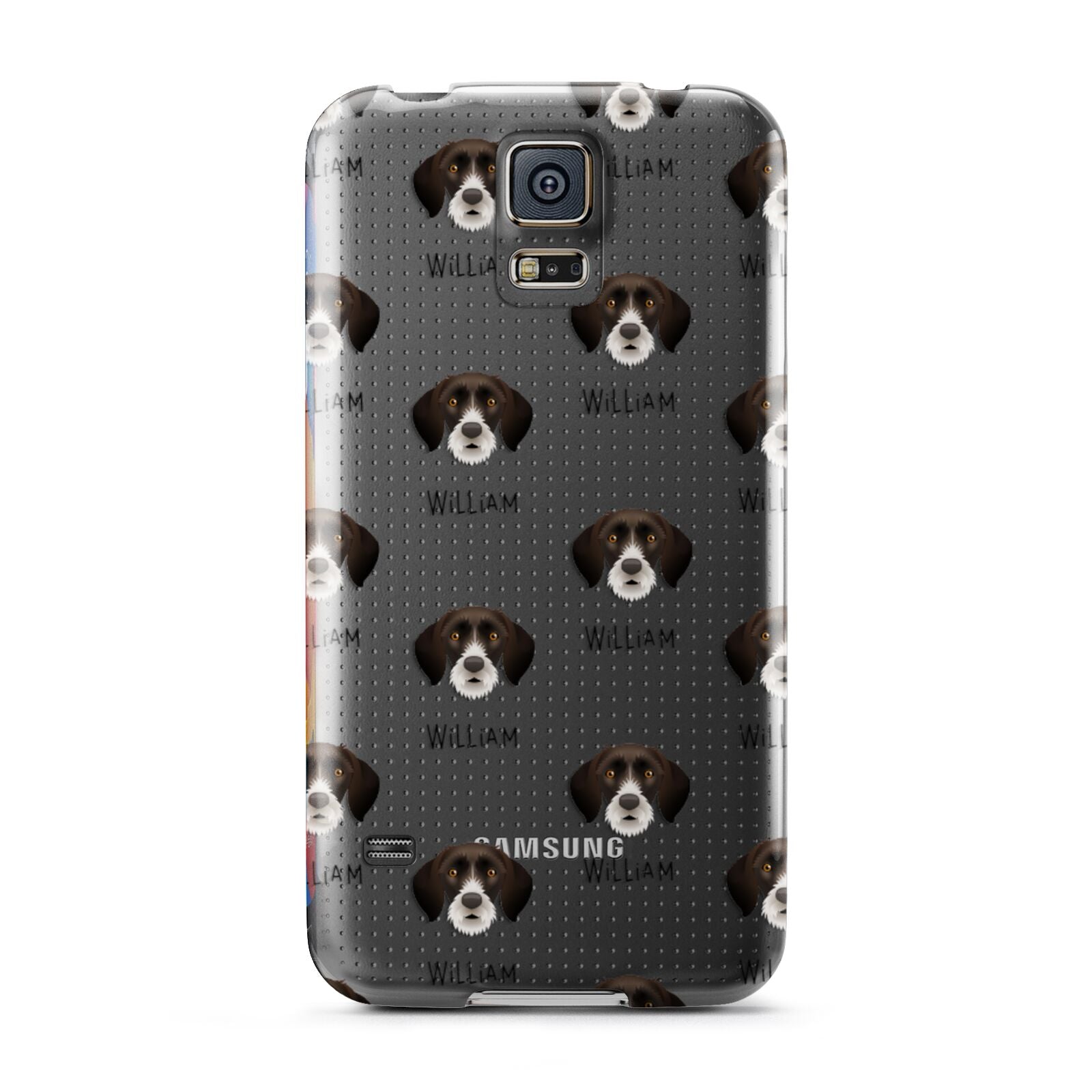 German Wirehaired Pointer Icon with Name Samsung Galaxy S5 Case