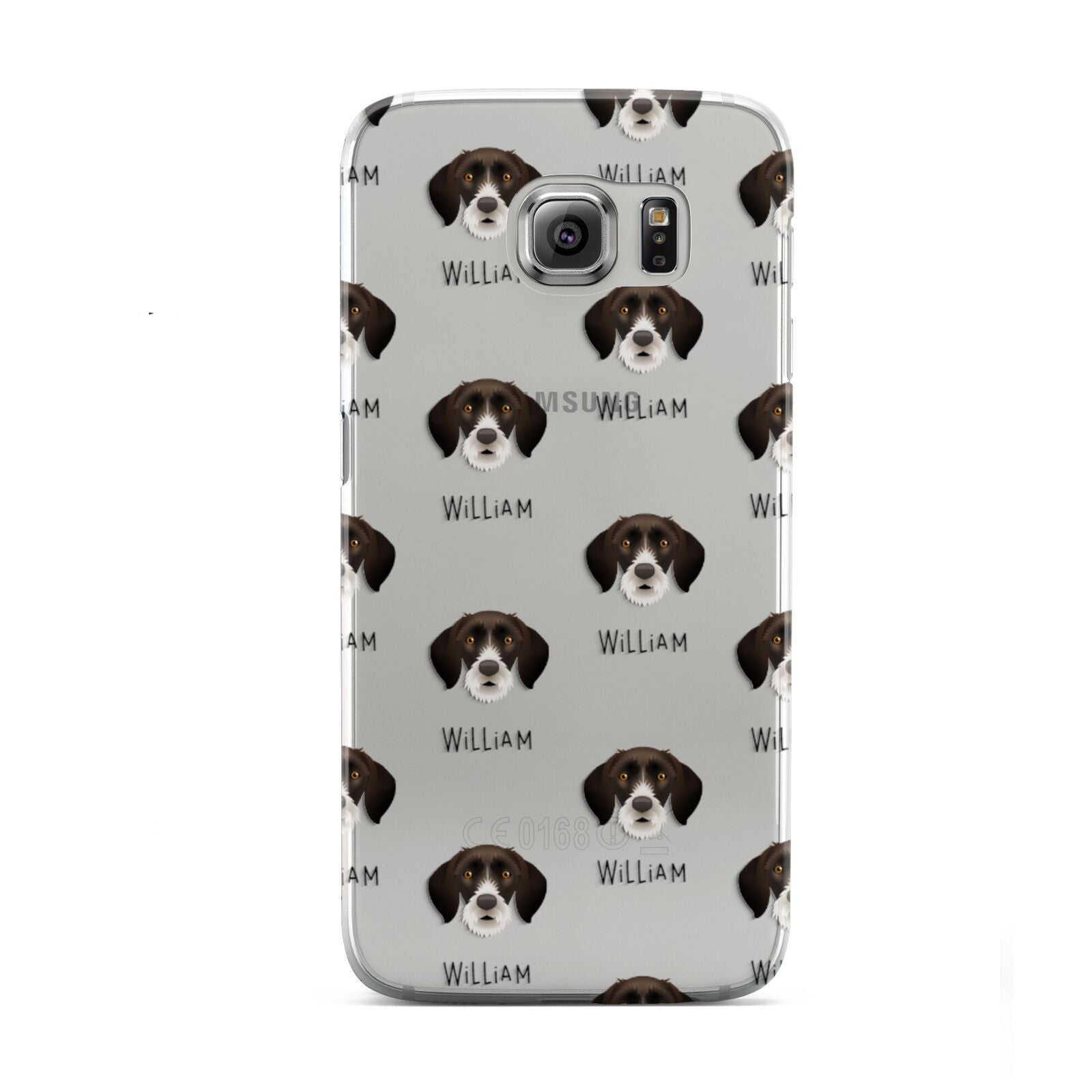German Wirehaired Pointer Icon with Name Samsung Galaxy S6 Case