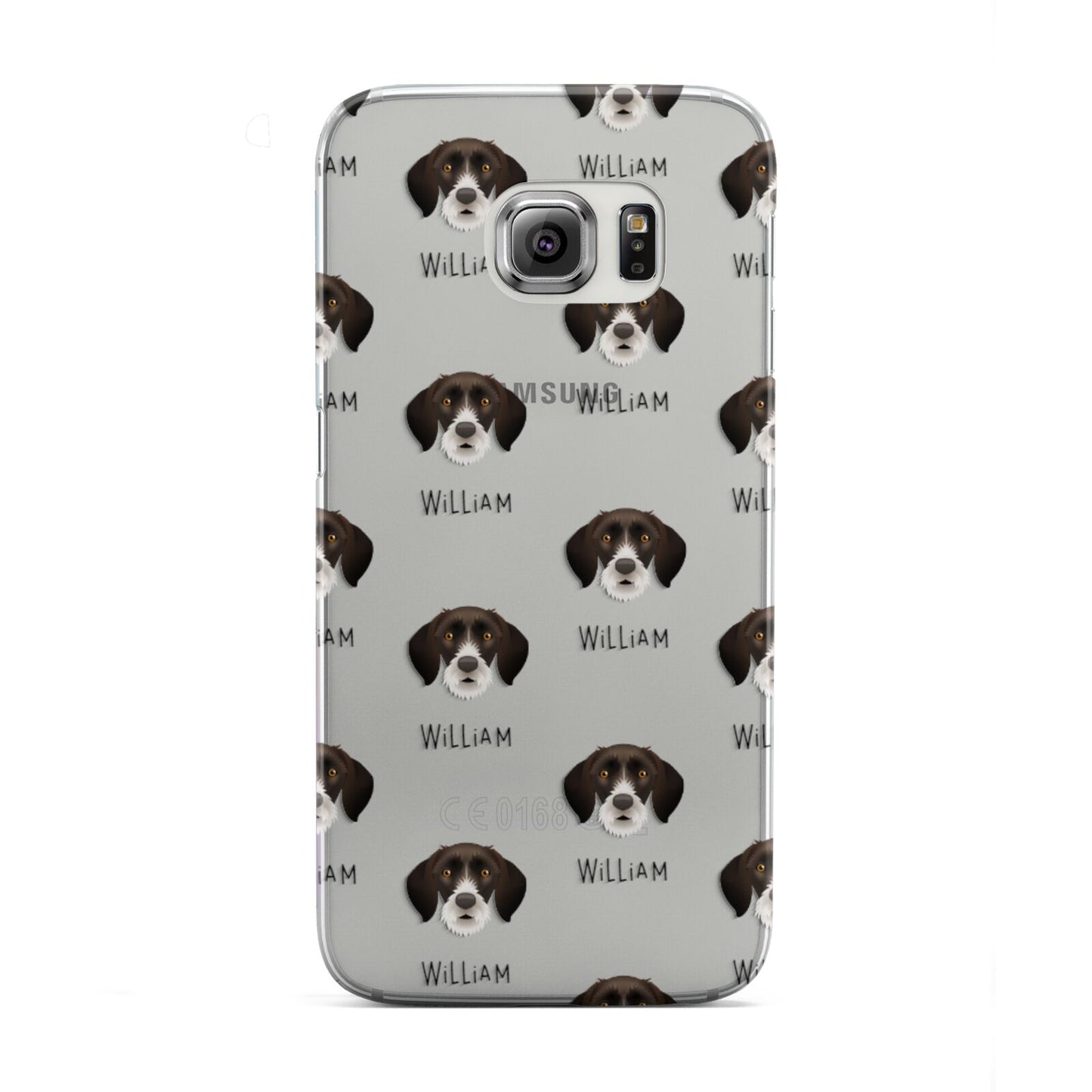 German Wirehaired Pointer Icon with Name Samsung Galaxy S6 Edge Case