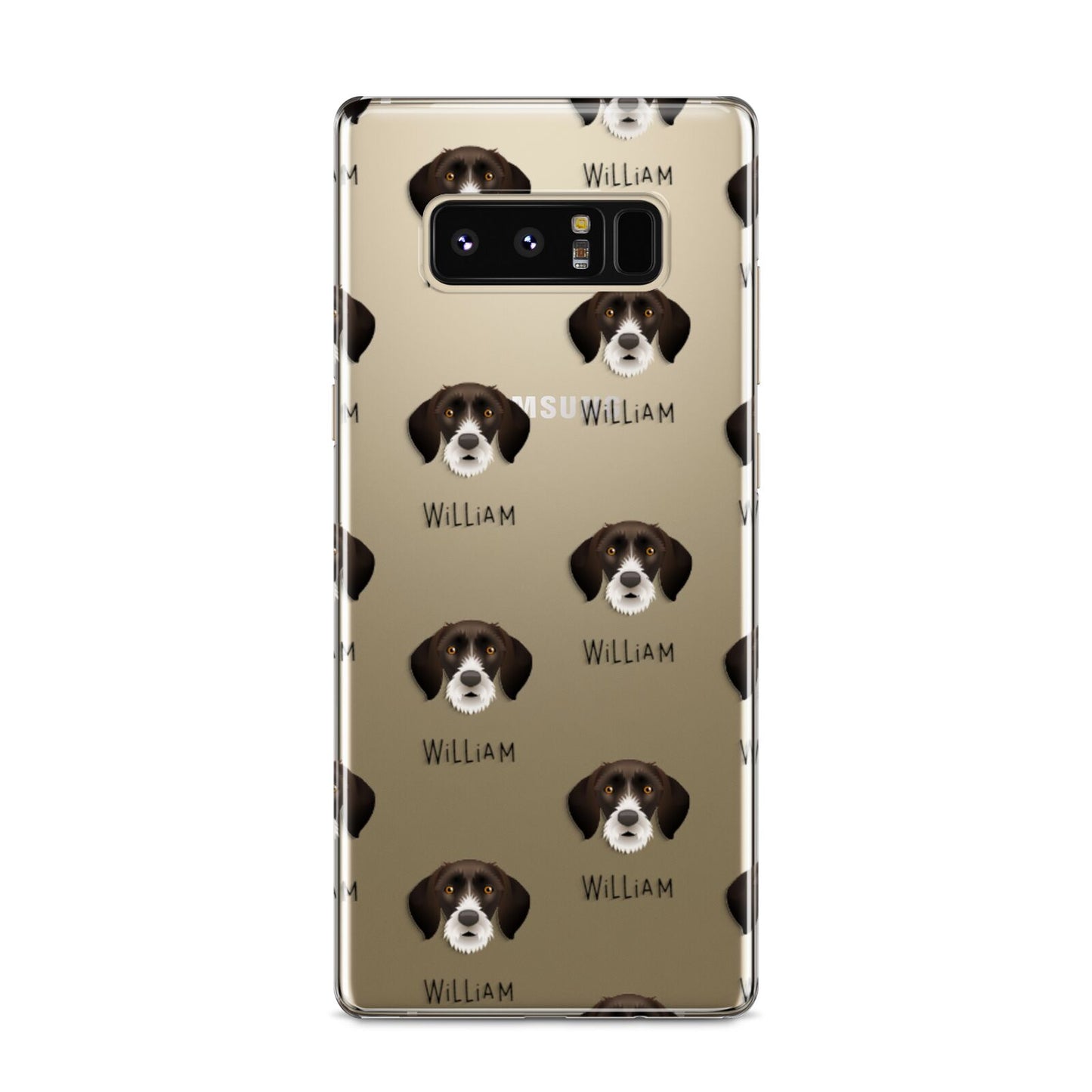 German Wirehaired Pointer Icon with Name Samsung Galaxy S8 Case