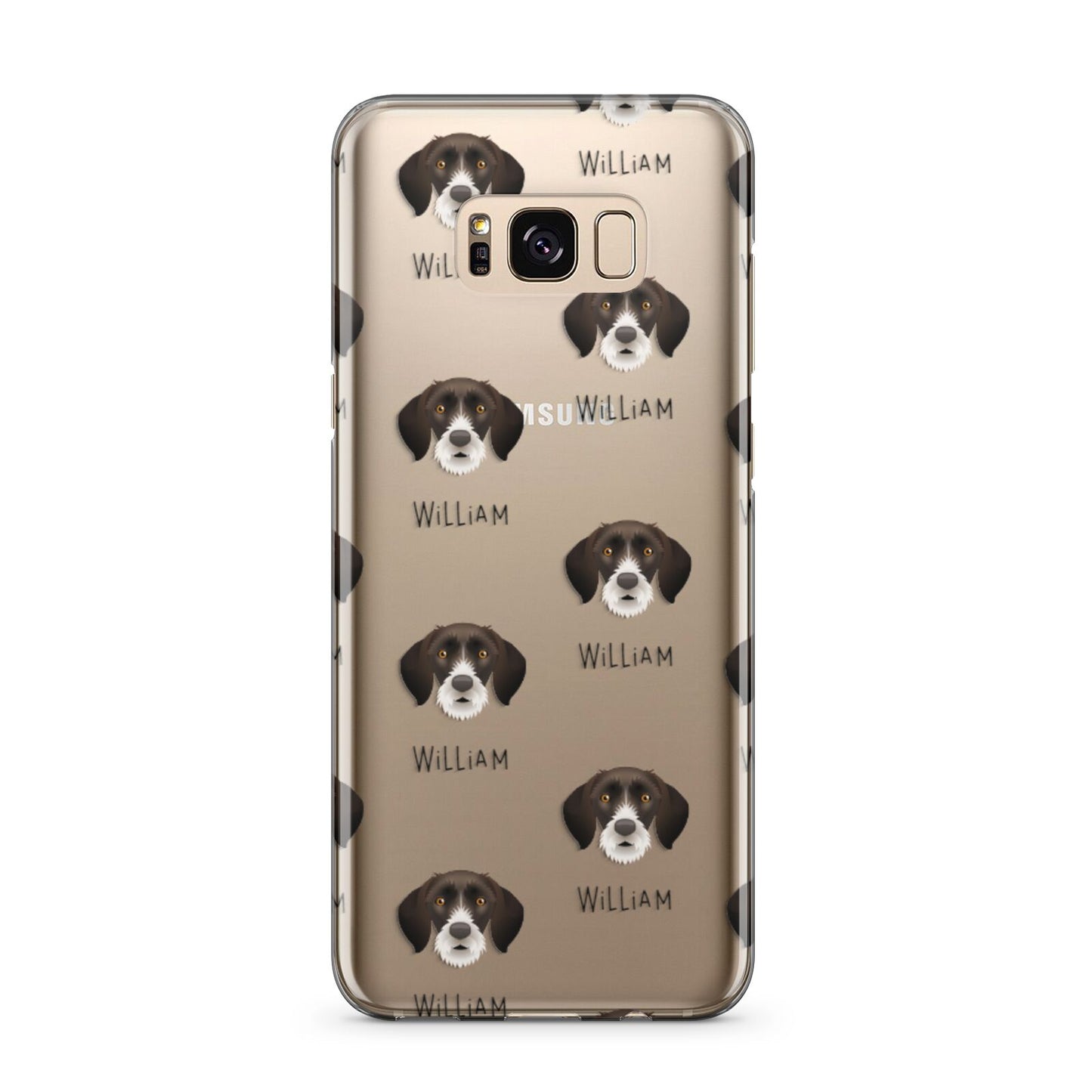 German Wirehaired Pointer Icon with Name Samsung Galaxy S8 Plus Case