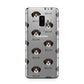 German Wirehaired Pointer Icon with Name Samsung Galaxy S9 Plus Case on Silver phone