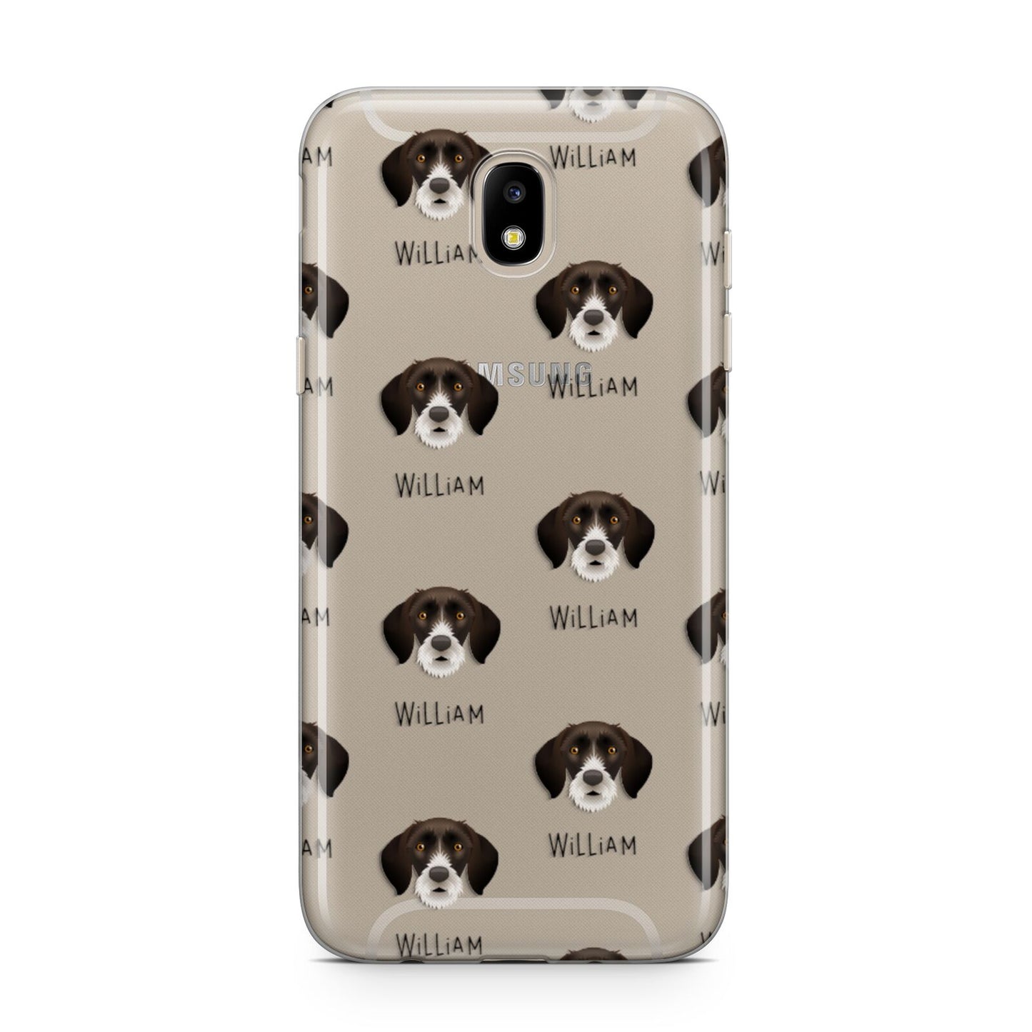 German Wirehaired Pointer Icon with Name Samsung J5 2017 Case