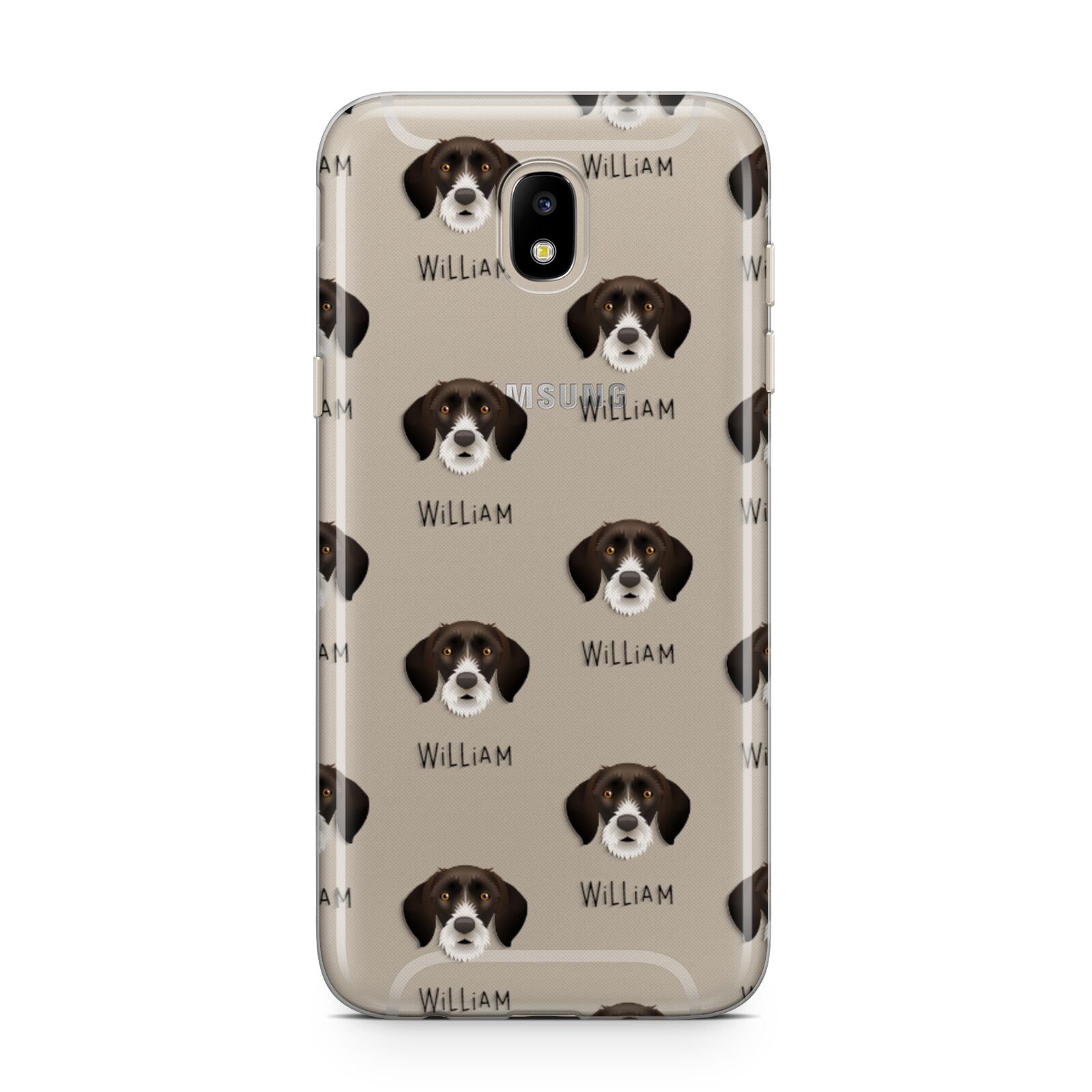 German Wirehaired Pointer Icon with Name Samsung J5 2017 Case