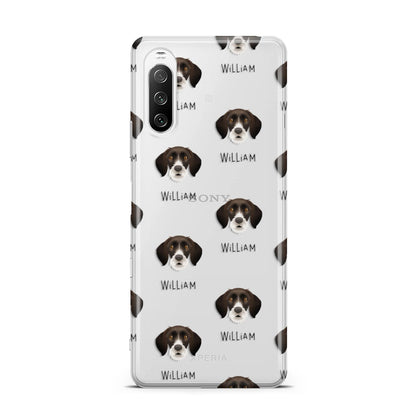 German Wirehaired Pointer Icon with Name Sony Xperia 10 III Case