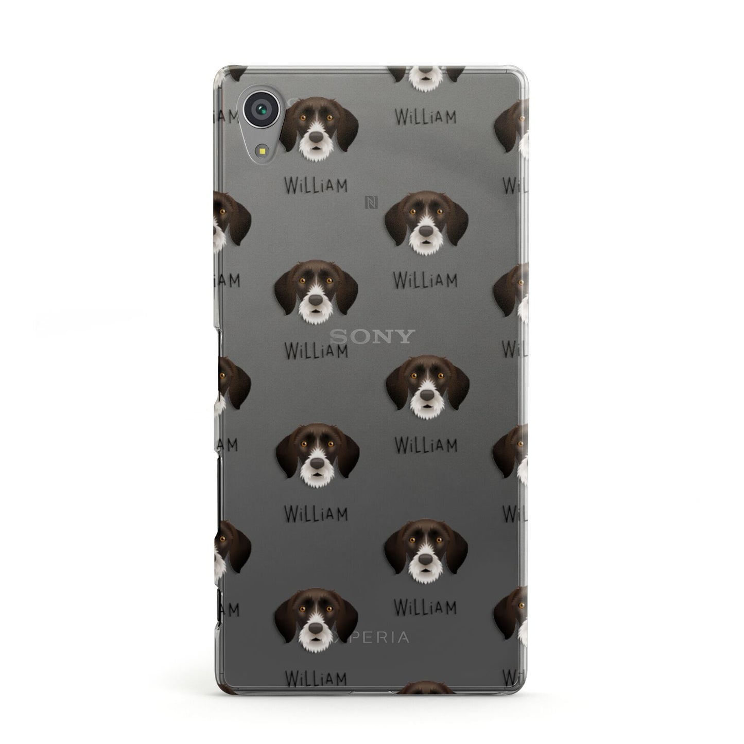 German Wirehaired Pointer Icon with Name Sony Xperia Case