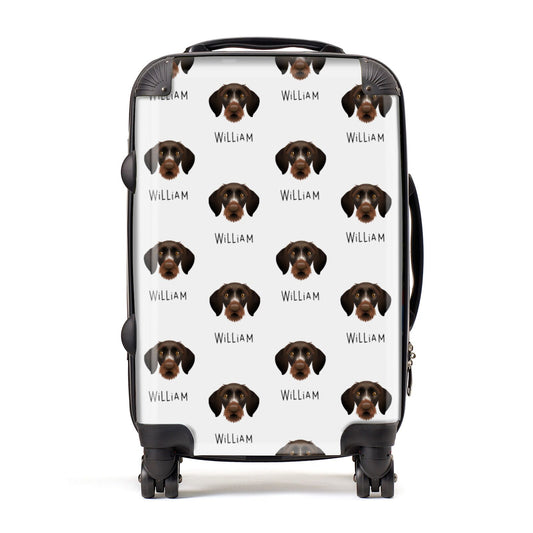 German Wirehaired Pointer Icon with Name Suitcase