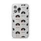 German Wirehaired Pointer Icon with Name iPhone 14 Pro Max Glitter Tough Case Silver