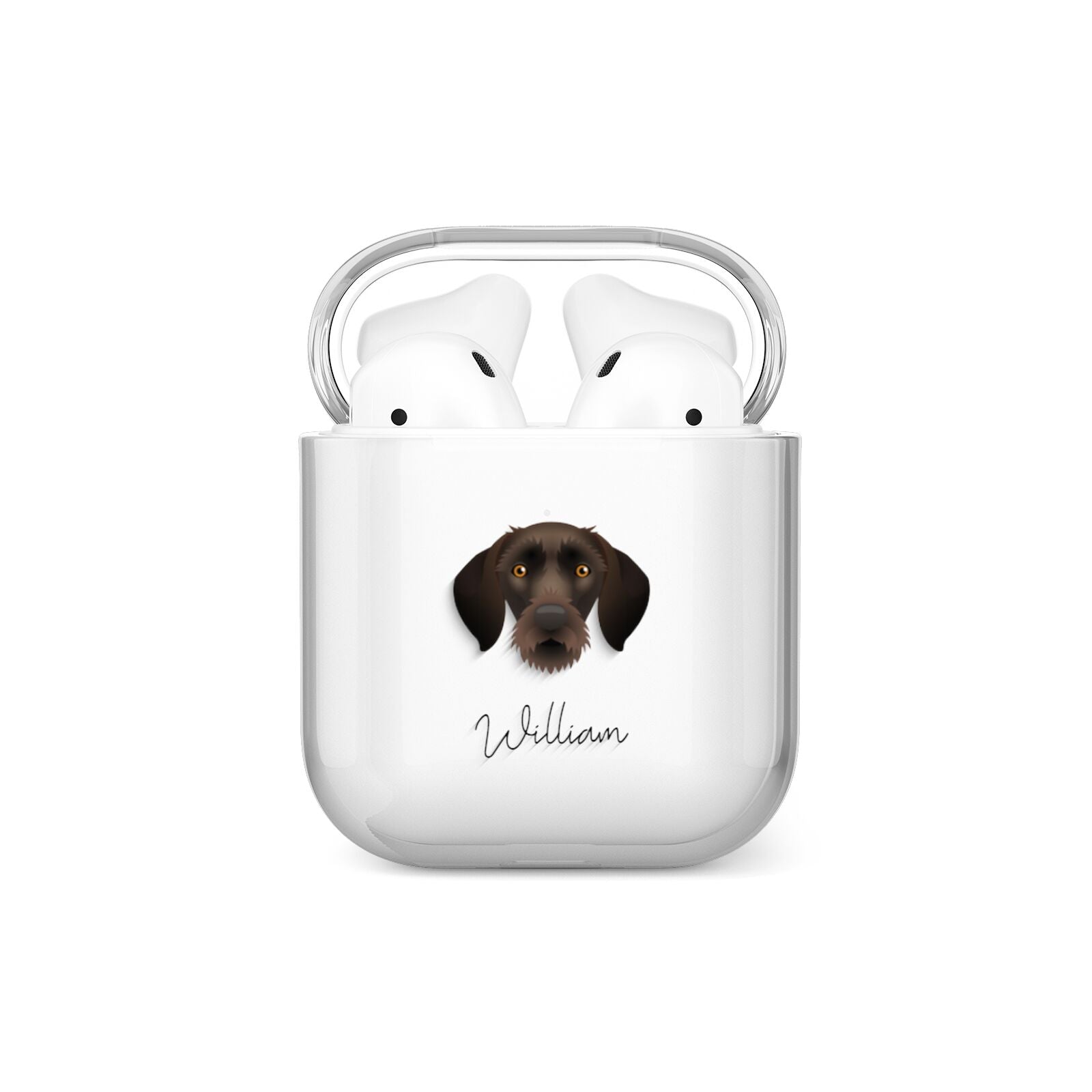 German Wirehaired Pointer Personalised AirPods Case