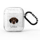 German Wirehaired Pointer Personalised AirPods Glitter Case