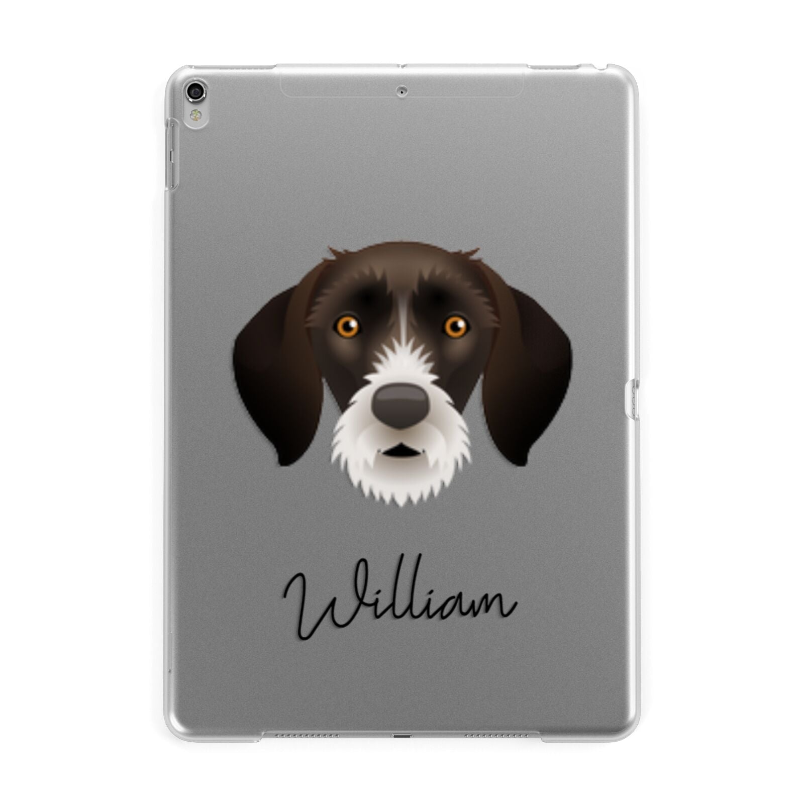 German Wirehaired Pointer Personalised Apple iPad Silver Case