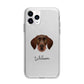 German Wirehaired Pointer Personalised Apple iPhone 11 Pro Max in Silver with Bumper Case