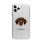 German Wirehaired Pointer Personalised Apple iPhone 11 Pro in Silver with Bumper Case