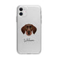 German Wirehaired Pointer Personalised Apple iPhone 11 in White with Bumper Case