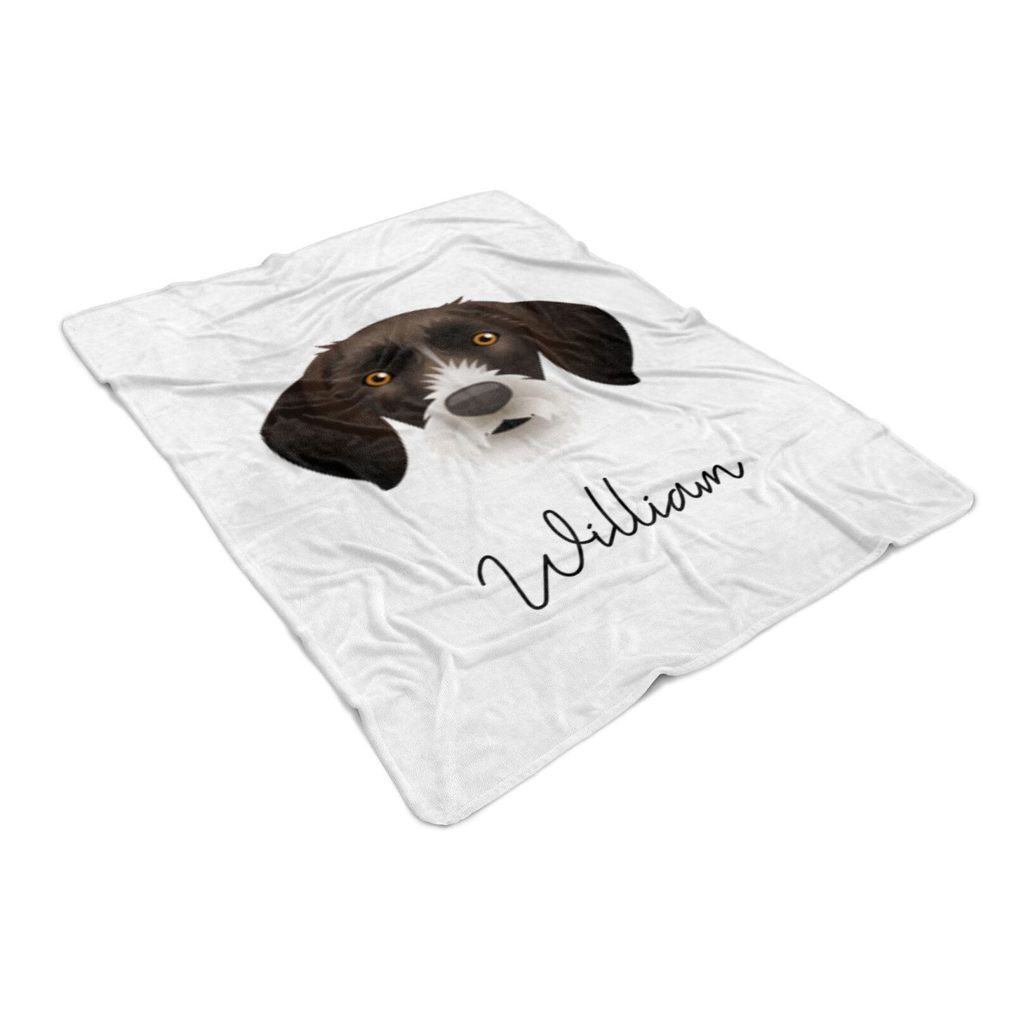German Wirehaired Pointer Personalised Large Fleece Blankets