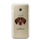 German Wirehaired Pointer Personalised Samsung Galaxy A3 2017 Case on gold phone