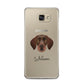 German Wirehaired Pointer Personalised Samsung Galaxy A5 2016 Case on gold phone