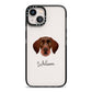 German Wirehaired Pointer Personalised iPhone 13 Black Impact Case on Silver phone