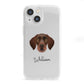 German Wirehaired Pointer Personalised iPhone 13 Mini Clear Bumper Case