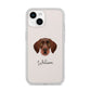German Wirehaired Pointer Personalised iPhone 14 Clear Tough Case Starlight