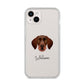 German Wirehaired Pointer Personalised iPhone 14 Plus Clear Tough Case Starlight