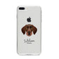 German Wirehaired Pointer Personalised iPhone 8 Plus Bumper Case on Silver iPhone